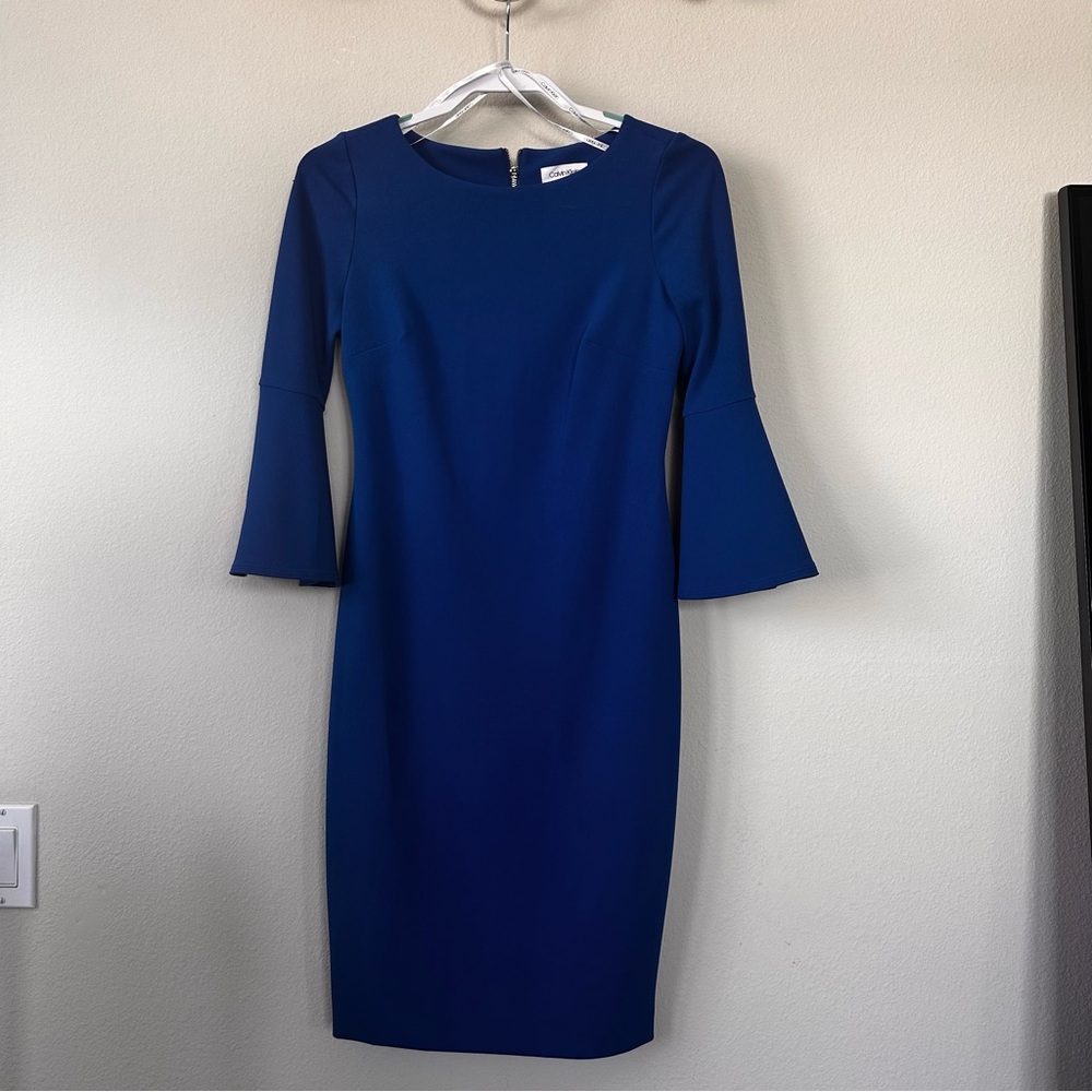 CALVIN KLEIN Elegant Blue Dress SZ 4